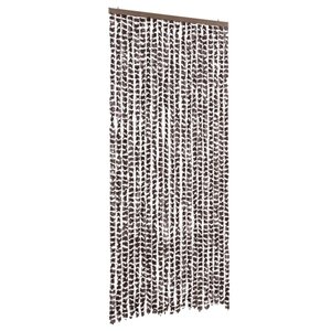 vidaXL Moustiquaire Marron et blanc 90x220 cm Chenille
