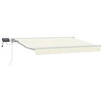 vidaXL Cadre de store manuel avec LEDs Crème et Blanc 3 x 2 5 m