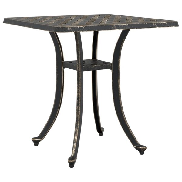 vidaXL Table de jardin bronze 53x53x53 cm aluminium coulé
