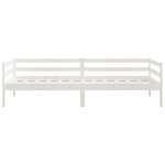 vidaXL Lit de jour sans matelas blanc bois de pin massif 90x200 cm