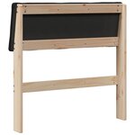 vidaXL Tête de lit capitonnée Noir 80 cm Pin massif