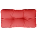 vidaXL Coussin de palette rouge 80x40x12 cm tissu