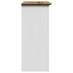 vidaXL Armoire de lavabo de salle de bain BODO blanc marron 70x35x80cm