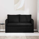 vidaXL Canapé Noir 136 x 82 x 85 cm tissu