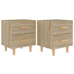 vidaXL Tables de chevet 2 Pièces Chêne sonoma 40x35x47 5 cm