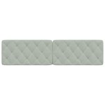 vidaXL Coussin de tête de lit gris clair 200 cm velours