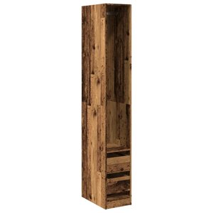 vidaXL Garde-robe vieux bois 30x50x200 cm bois d'ingénierie