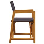 vidaXL Chaises de réalisateur pliables lot de 2 gris foncé tissu