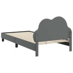 vidaXL Cadre de lit avec tête de lit Gris clair 90 x 200 cm PU