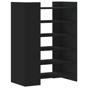 vidaXL Armoire à chaussures noir 74 5x37 5x100 cm bois d'ingénierie