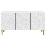 vidaXL Meuble TV 99 x 34 5 x 50 cm Blanc Bois d'ingénierie