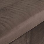 Banquette pliable avec coffre de rangement salon chambre 77 x 39 x 38 cm assise matelassée design élégant en MDF marron 13_0011176