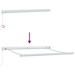 vidaXL Auvent rétractable manuel rouge 350x250 cm