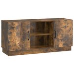 vidaXL Meuble TV Chêne fumé 102 x 34 5 x 47 cm Bois d'ingénierie
