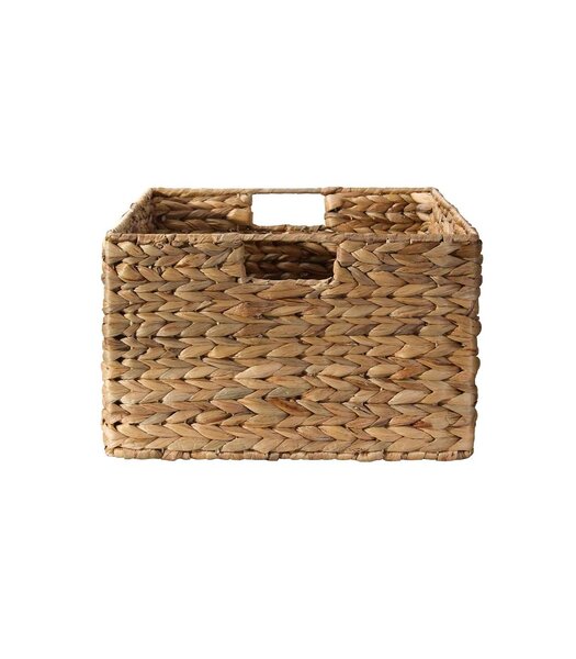 Panier en jacinthe d'eau armature métal - hauteur 17 cm