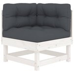 vidaXL Canapés d'angle avec coussins 2 Pièces blanc bois de pin massif