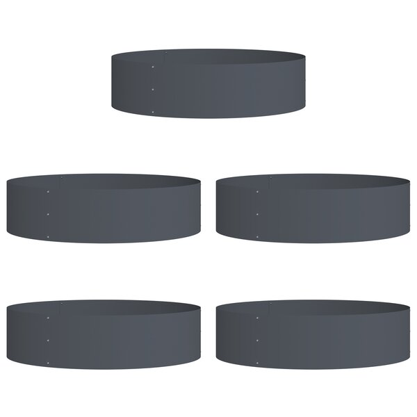 vidaXL Pots anthracite Anthracite Plastique Grand Pots en plastique