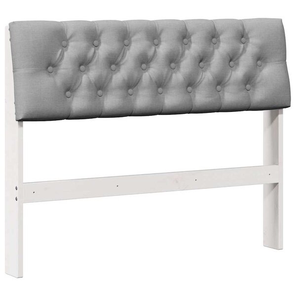 vidaXL Tête de lit capitonnée Gris clair 100 cm Pin massif