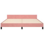 vidaXL Cadre de lit sans matelas rose 160x200 cm velours