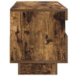 vidaXL Meuble TV avec lumières LED chêne fumé 100x35x40 cm