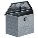vidaXL Boîte en aluminium 70 x 24 x 42 cm Trapézoïdal Argenté