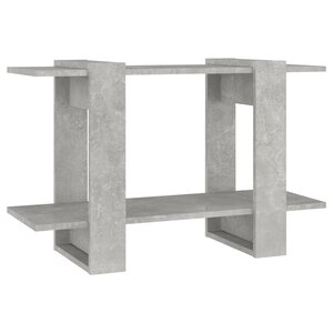 vidaXL Bibliothèque/Séparateur de pièce Gris béton 80x30x51 cm