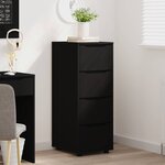 vidaXL Armoire de rangement Noir 40 x 48 x 105 cm Bois d'ingénierie