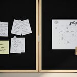 vidaXL Tableau noir Noir 80 x 1.4 x 80 cm Bois massif en pin