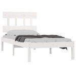 vidaXL Cadre de lit sans matelas blanc 90x190 cm bois massif