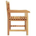 vidaXL Chaise de jardin 2 pc Bois de teck massif