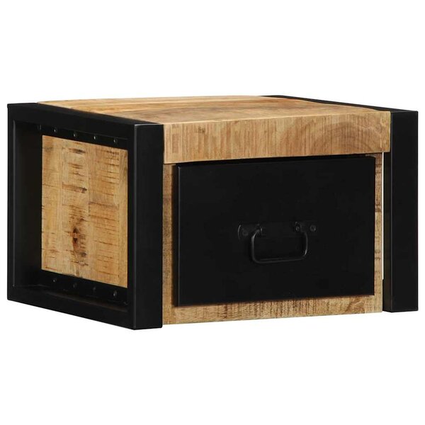 vidaXL Tables de chevet 2 Pièces 40x35x25 cm bois de manguier massif brut
