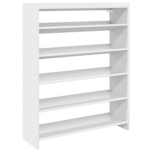 vidaXL Étagère à chaussures blanc 80x25x100 cm bois d'ingénierie