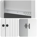 vidaXL Buffet Blanc brillant 66 x 34 5 x 90 cm Bois d'ingénierie