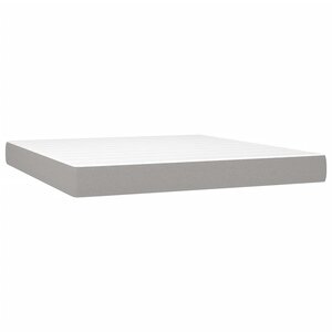vidaXL Matelas de lit à ressorts ensachés fermeté moyenne Gris clair 160x200x20 cm
