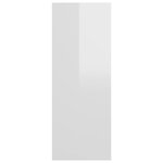 vidaXL Table console Blanc brillant 78x30x80 cm Aggloméré