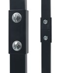 vidaXL Portant de bois de chauffage Noir 80x25x150 cm Acier