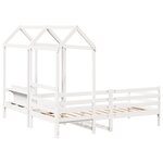 vidaXL Ensemble de lit de jour et de banc et toit 90x200 cm pin massif
