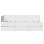 vidaXL Lit de jour avec tiroirs blanc 90x190 cm bois d'ingénierie