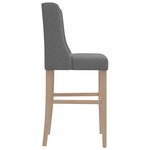 vidaXL Chaises de bar lot de 2 bois massif d'hévéa et tissu