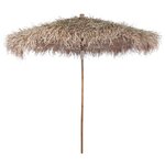 vidaXL Parasol en bambou avec toit en feuille de bananier 210 cm