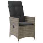 vidaXL Ensemble de salle à manger pour jardin 5 Pièces Gris Poly rotin