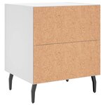 vidaXL Tables de chevet 2 Pièces blanc 40x35x47 5 cm bois d’ingénierie