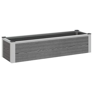vidaXL Jardinière surélevée Gris 100 x 30 x 22 cm WPC et Aluminium