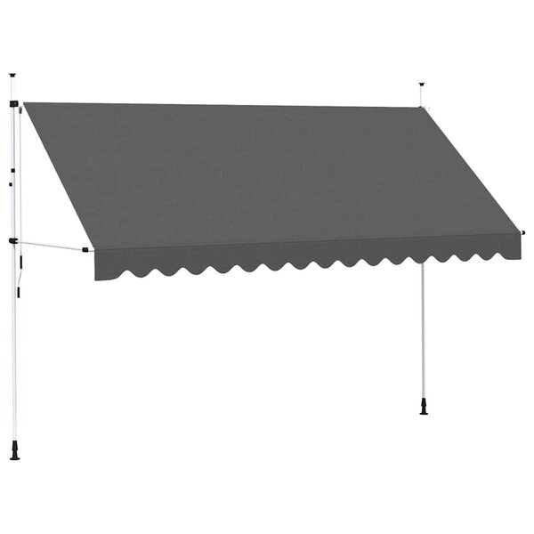 vidaXL Auvent manuel rétractable 400 cm Anthracite