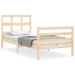 vidaXL Cadre de lit sans matelas 90x200 cm bois massif