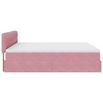 VidaXL Cadre de lit ottoman avec matelas rose 180x200 cm velours