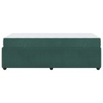 vidaXL Cadre de lit avec matelas Vert foncé 90 x 200 cm tissu