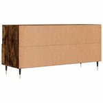 vidaXL Meuble TV chêne fumé 102x36x50 cm bois d'ingénierie