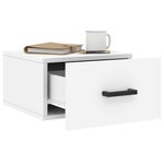 vidaXL Tables de chevet murales 2 Pièces blanc 35x35x20 cm