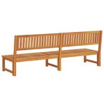vidaXL Chaise longue 3-en-1 en bois d'acacia massif